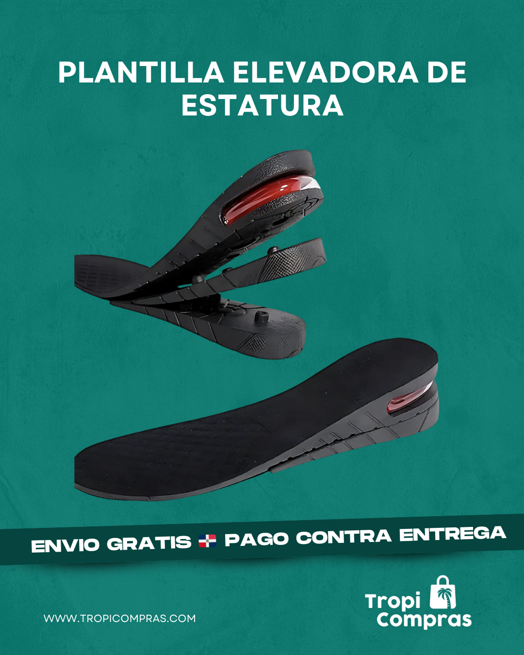 PLATILLAS ELAVADORAS DE ESTATURA 3CM