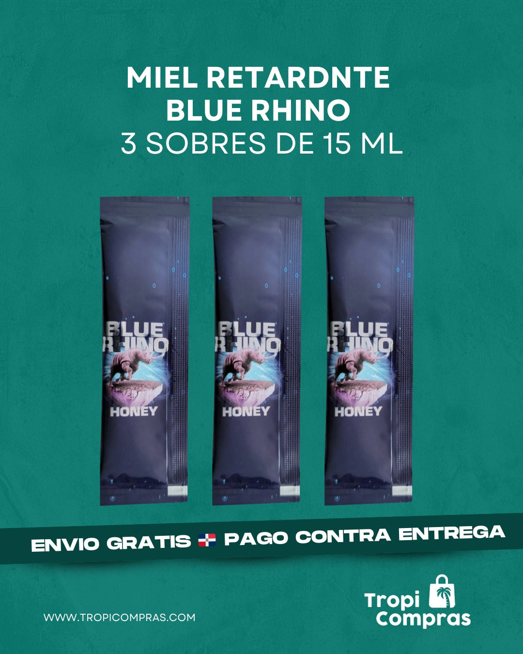 MIEL BLUE RHINO 3 SOBRES