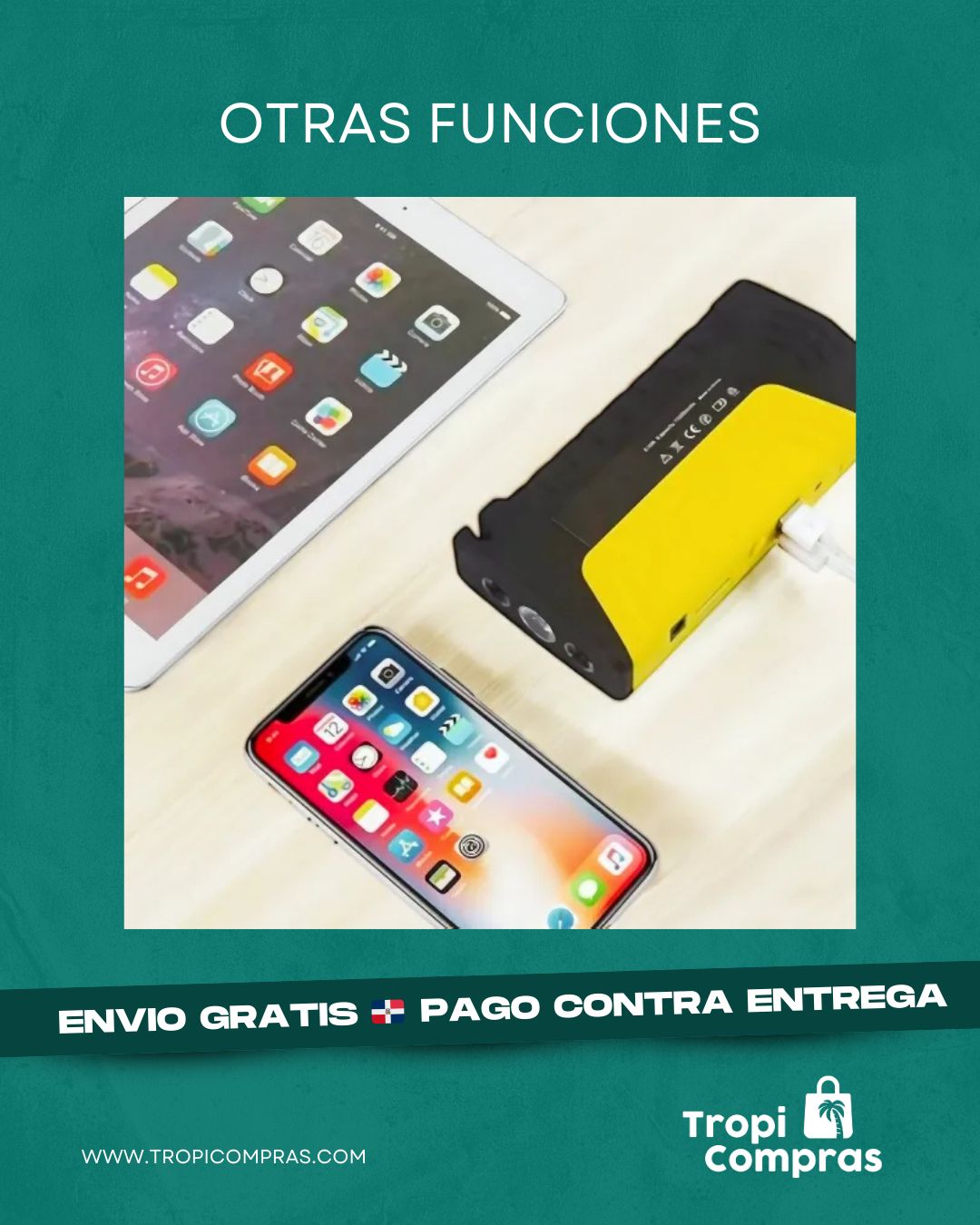 JUMPER DE BATERIAS PORTATIL PARA CARROS