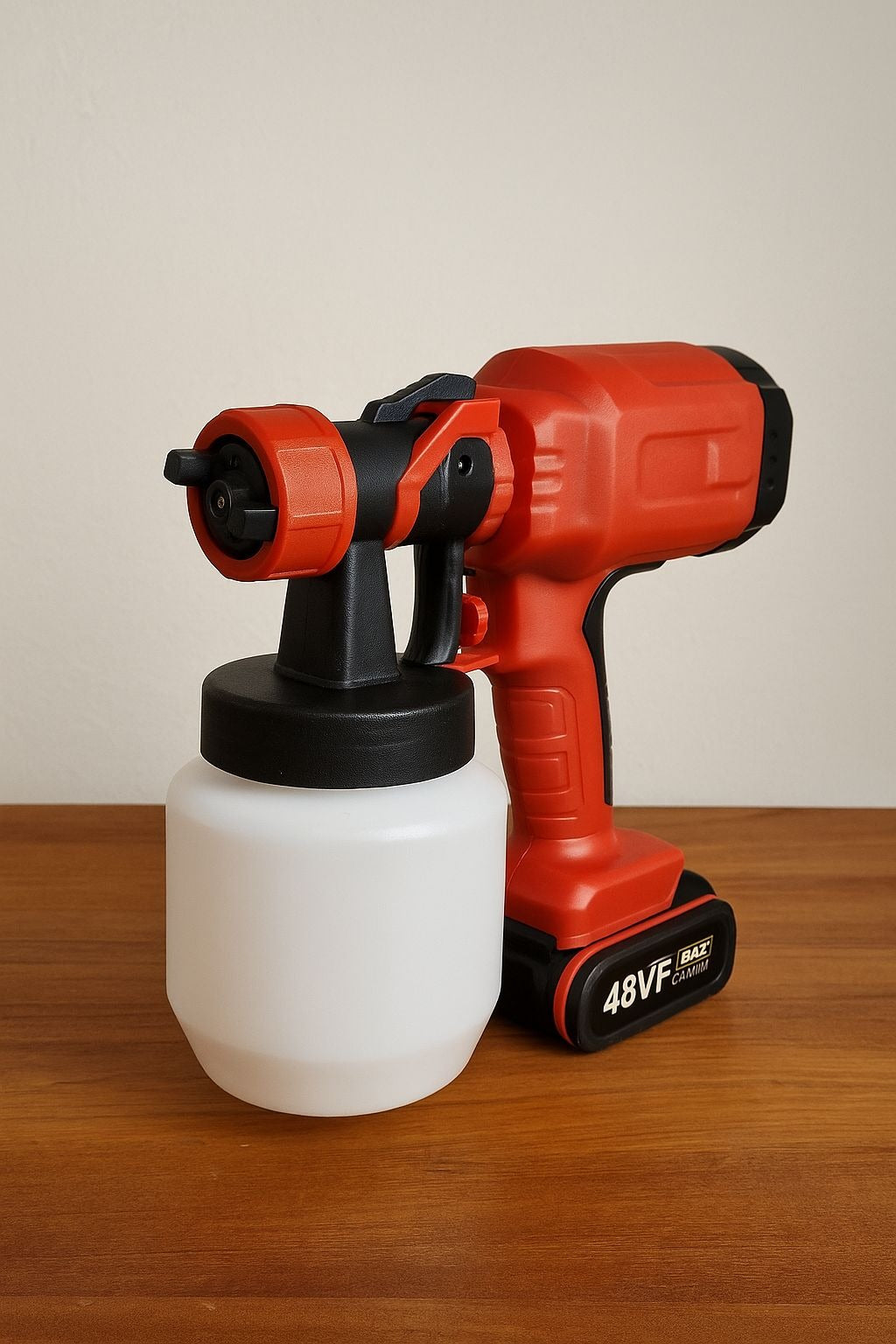 PISTOLA DE PINTURA ROJA 2 BATERIAS 48V