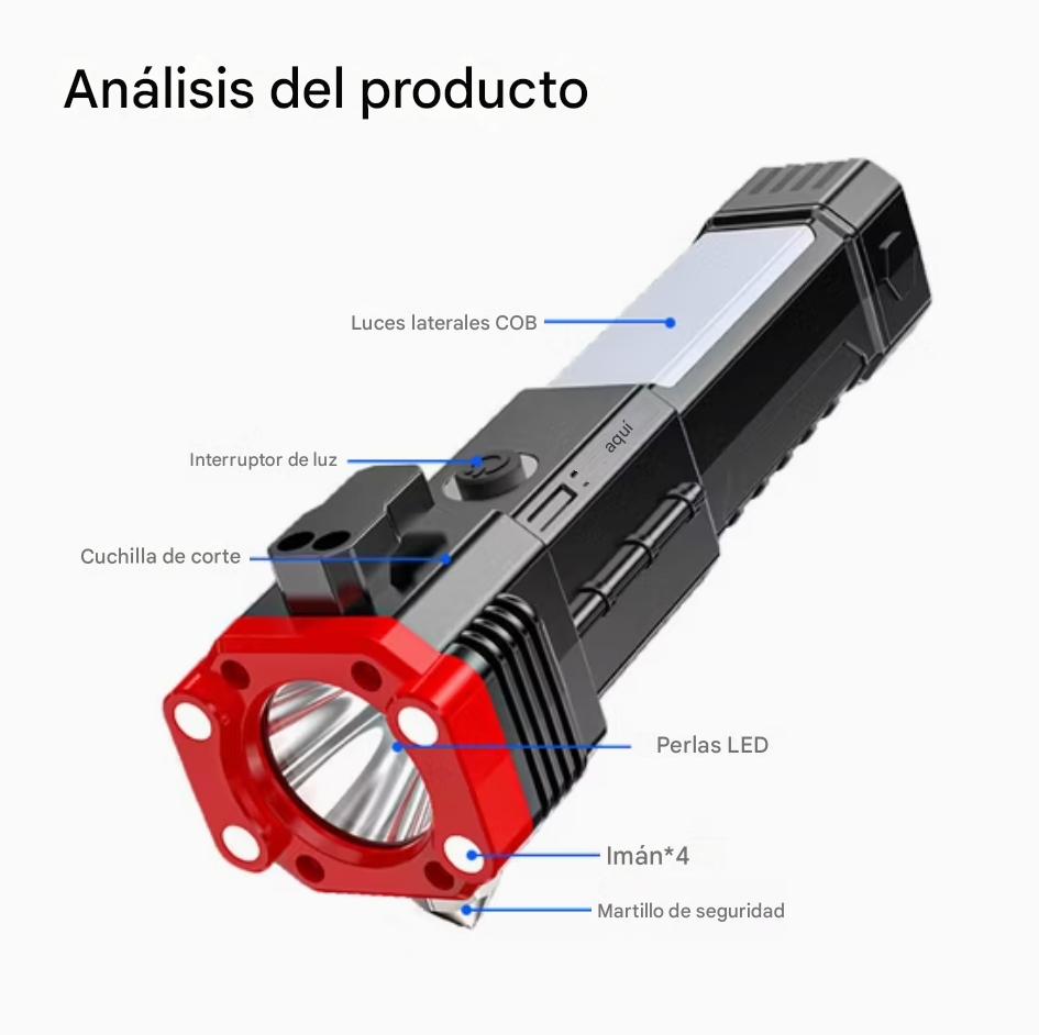 LINTERNA MULTIFUNCIONAL 7 EN 1