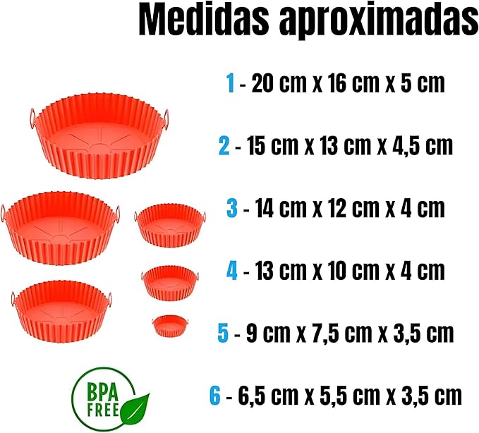 COMBO MOLDER AIR FRYER + TAPAS DE SILICONA