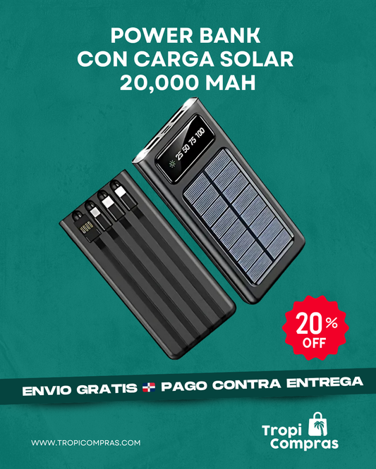 POWER BANK CARGA SOLAR 20,000 MAH