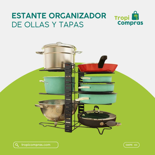 ESTANTE ORGANIZADOR DE OLLAS Y TAPAS