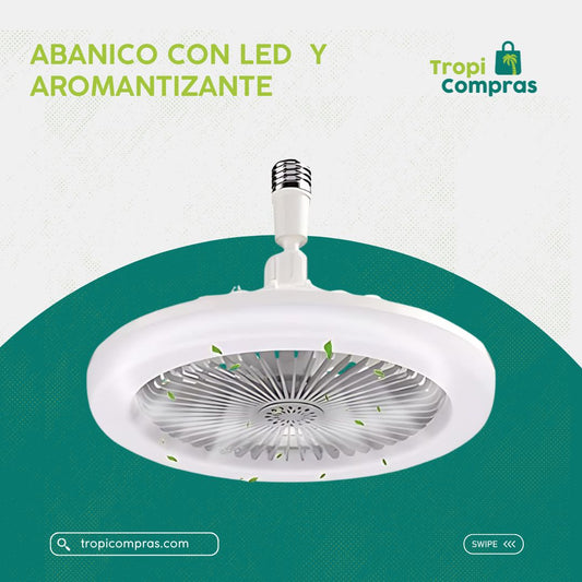 ABANICO CON LED Y AROMATIZANTE