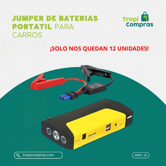 JUMPER DE BATERIAS PORTATIL PARA CARROS