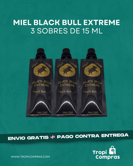 MIEL BLACK BULL EXTREME 3 SOBRES DE 15 MILIGRAMOS.