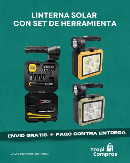 LINTERNA SOLAR CON SET DE HERRAMIENTA
