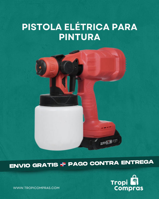 PISTOLA DE PINTURA ROJA 2 BATERIAS 48V