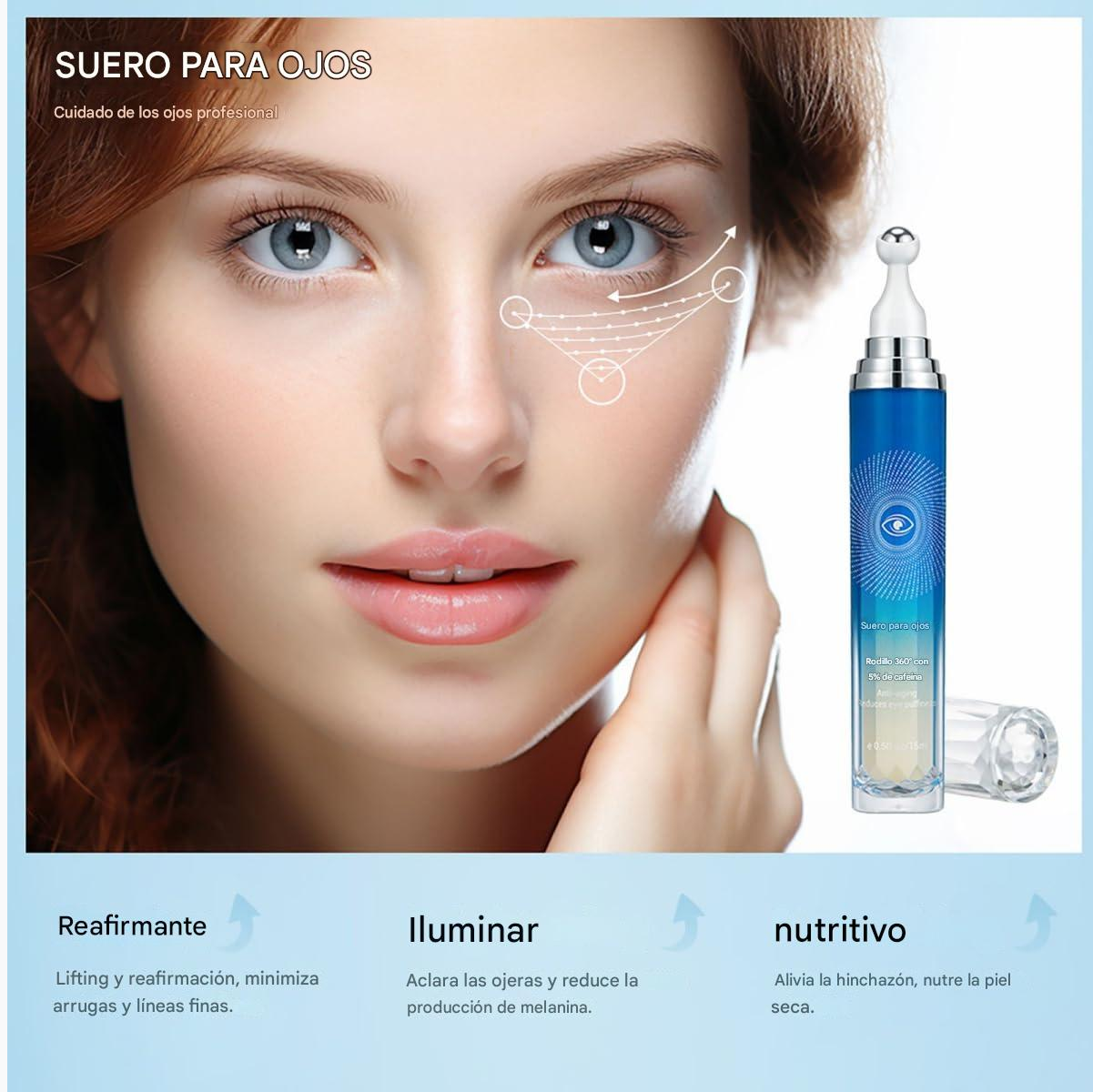 EYE SERUM CON RODILLO ANTIOJERAS